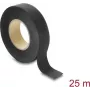 Delock nastro in tessuto 25 m x 19 mm strappabile a mano autoadesivo nero