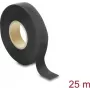 Delock nastro in tessuto 25 m x 19 mm resistente allo strappo autoadesivo nero