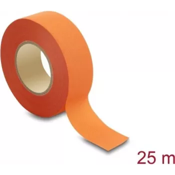 Delock nastro adesivo in tessuto 25 m x 25 mm, strappabile, autoadesivo, arancione