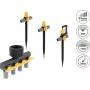 Delock set raccordi a T per irrigatori con ugelli a 90°, 180° e 360° + ripartitore a 4 vie