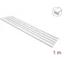 Delock canalina per cavi autoadesiva con coperchio scorrevole 20 x 10 mm, 1 m, confezione da 5, bianco