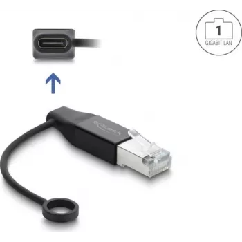 Delock adattatore di rete USB Type-C Gigabit LAN 1 x connettore maschio RJ45