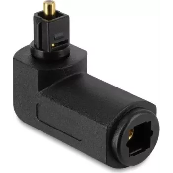 Delock adattatore TOSLINK connettore maschio su connettore femmina, 90° angolato, rotazione 360°