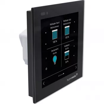 Homematic IP termostato ambiente con display in vetro (HmIP-WGD) - nero