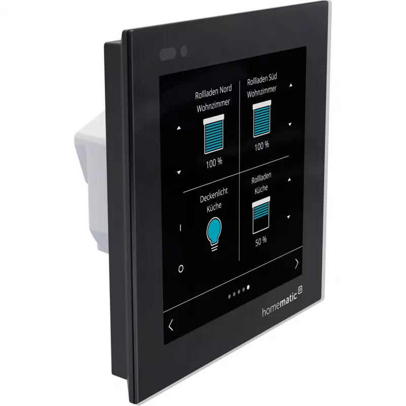 Homematic IP termostato ambiente con display in vetro (HmIP-WGD) - nero