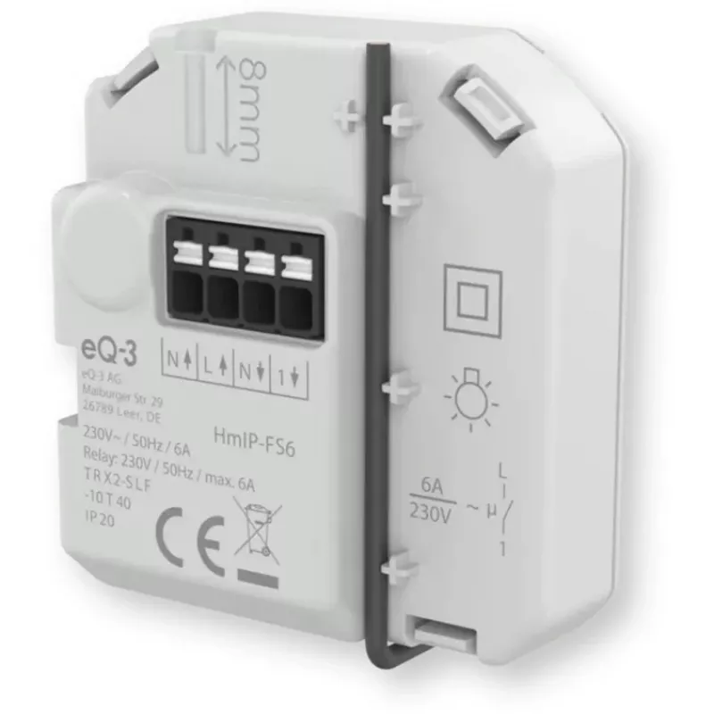 Homematic IP attuatore di commutazione da incasso 6A