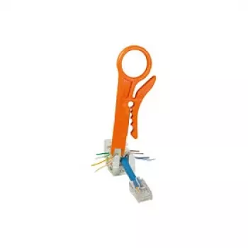 LogiLink attrezzo di inserimento LSA con funzione di spelatura, plastica, nero/grigio