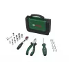 Bosch Starter set di utensili, 26 pezzi (verde/nero, con custodia in tessuto con zip)