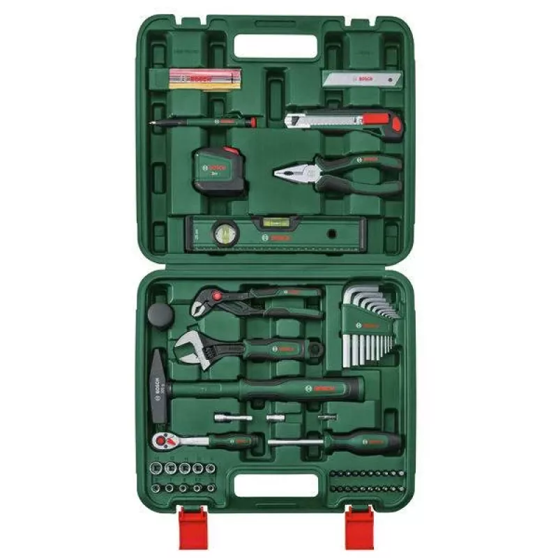 Bosch set di 73 utensili per la casa in valigetta rigida verde