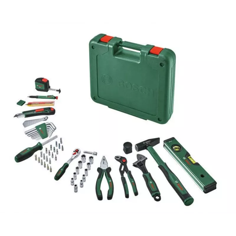 Bosch set di 73 utensili per la casa in valigetta rigida verde