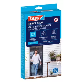tesa Insect Stop zanzariera magnetica per porta antracite 1,2 x 2,4 m