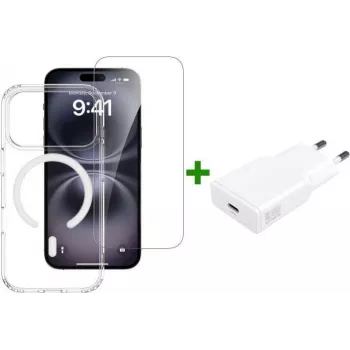 4SMARTS Set starter premium 3-in-1 per Apple iPhone 18 Pro / 17 Pro compatibile MagSafe