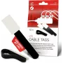 LABEL THE CABLE LTC 2610-10 Fascette per cavi riutilizzabili con chiusura a velcro e campo per etichetta, nere, confezione da 10