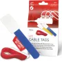 LABEL THE CABLE LTC 2630-10 Set di fascette per cavi con etichette in velcro riutilizzabili, misure e colori assortiti, 10 pz.