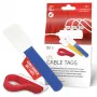 LABEL THE CABLE LTC 2630-30 Fascette per cavi in velcro riutilizzabili con campo per etichetta, set misto da 30 pezzi
