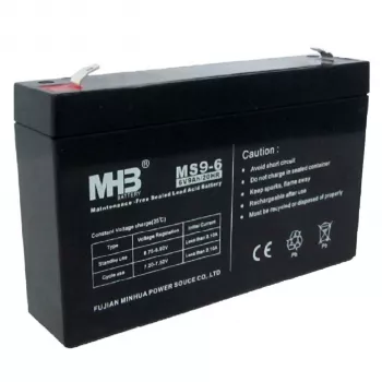 PowerWalker Batteria MHB MS9-6 6V 9Ah batteria al piombo-acido sigillata per sistemi UPS