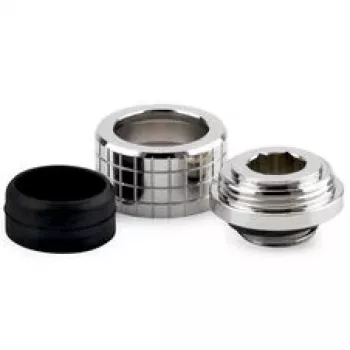 Thermal Grizzly DeltaMate raccordo a compressione per tubi, ottone - nichel lucido, per tubi rigidi da 14 mm, filettatura G1/4 inch