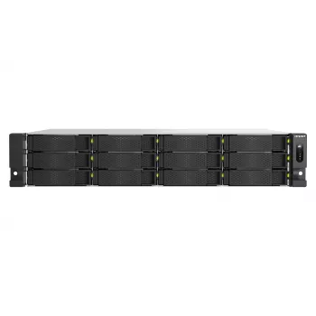QNAP TS-H1465U-RP-8G NAS rackmount 2U 12 vani con Intel Xeon D-1622, 16GB DDR4 ECC, 2x 10GbE, alimentatore ridondante