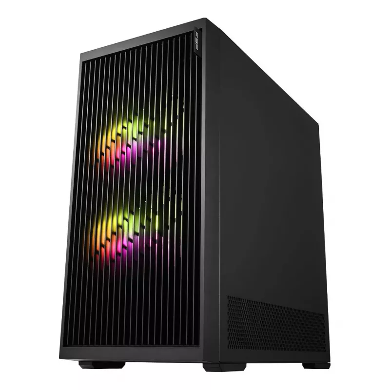 Fortron M330 case per PC mini-tower con vetro temperato, nero