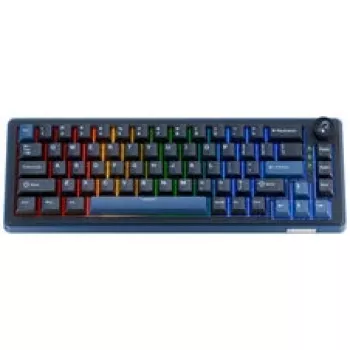 Ducky OK-M 65 tastiera meccanica da gaming, formato 65%, hot-swappable, retroilluminazione RGB, layout ANSI, switch KTT Baby Blue
