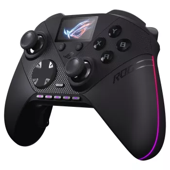 ASUS ROG Raikiri II Pro controller gaming PC - Triple-Mode (USB-C, 2,4 GHz RF, Bluetooth 5.0), display OLED, 4 paddle programmabili, ESS-DAC, nero