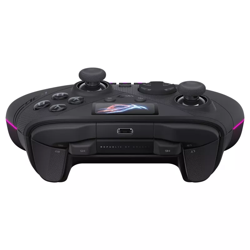ASUS ROG Raikiri II Pro controller gaming PC - Triple-Mode (USB-C, 2,4 GHz RF, Bluetooth 5.0), display OLED, 4 paddle programmabili, ESS-DAC, nero