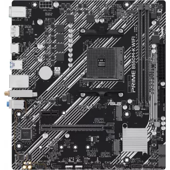 ASUS PRIME B550M-K WIFI scheda madre AMD AM4 Micro-ATX con Wi-Fi 5, DDR4, PCIe 4.0, HDMI, VGA
