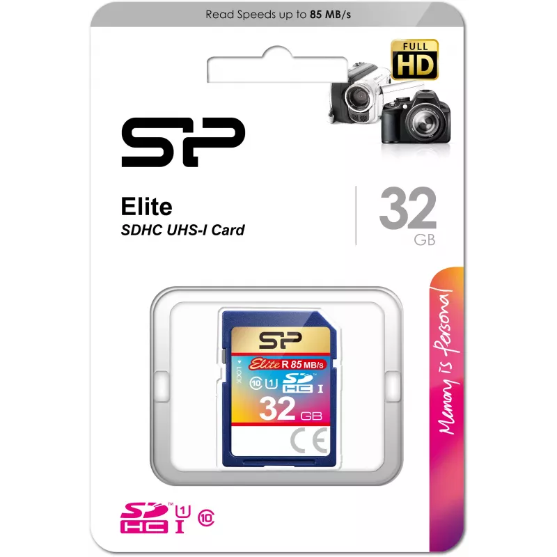 Silicon Power Elite SDHC 32GB UHS-I scheda di memoria (SP032GBSDHAU1V10)
