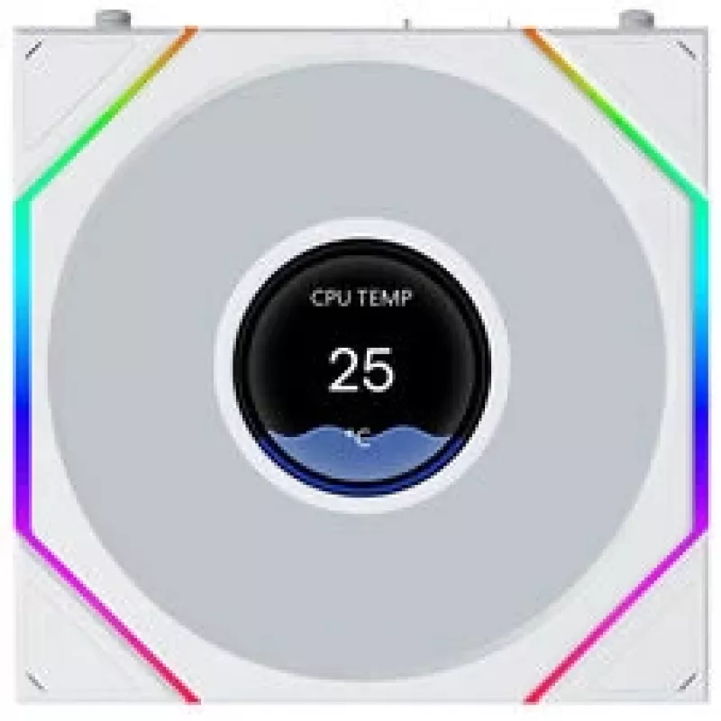 Lian Li UNI FAN TL120 LCD FLEX Wireless ARGB bianco 120 mm Reverse Blade ventola per case