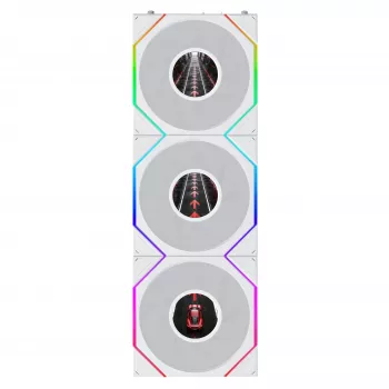 Lian Li UNI FAN TL120 LCD FLEX Wireless ARGB ventola PWM per case 120mm confezione da 3 bianco