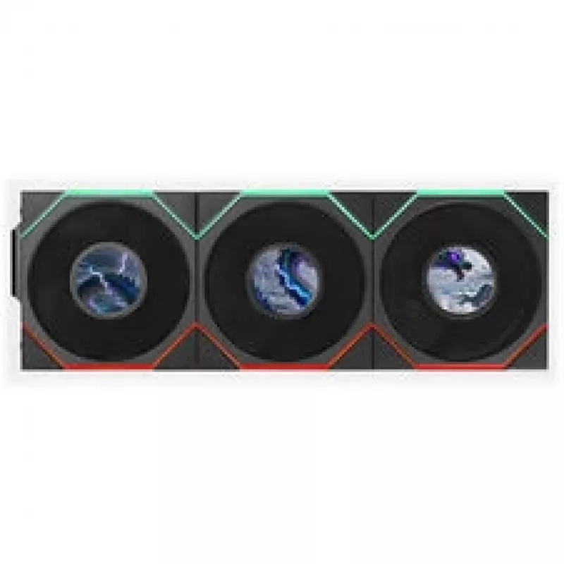 Lian Li UNI FAN TL LCD FLEX Wireless ARGB Reverse Blade ventola 120mm confezione da 3 con controller, nero