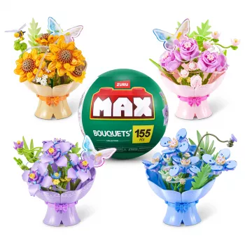 Zuru MAX bouquet di fiori artificiali – fiori misti vivaci e realistici, 35 cm, 7-10 steli, decorazione per interni