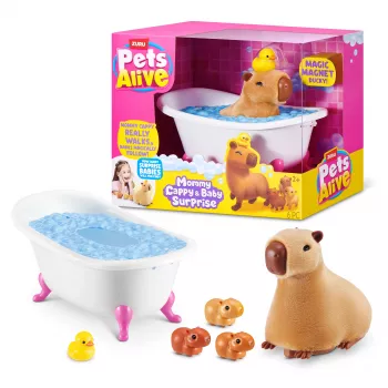 ZURU Pets Alive Mommy Capybara and Baby Surprise giocattolo interattivo