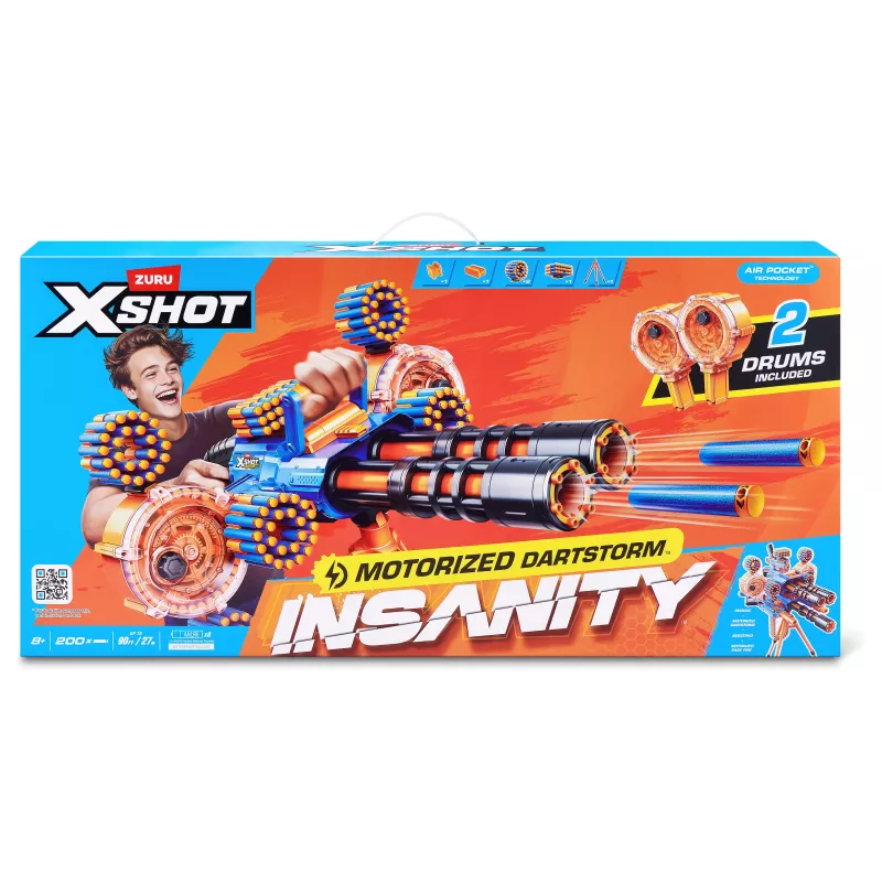 Zuru X-Shot Insanity Series 1 Blaster Dartstorm motorizzato