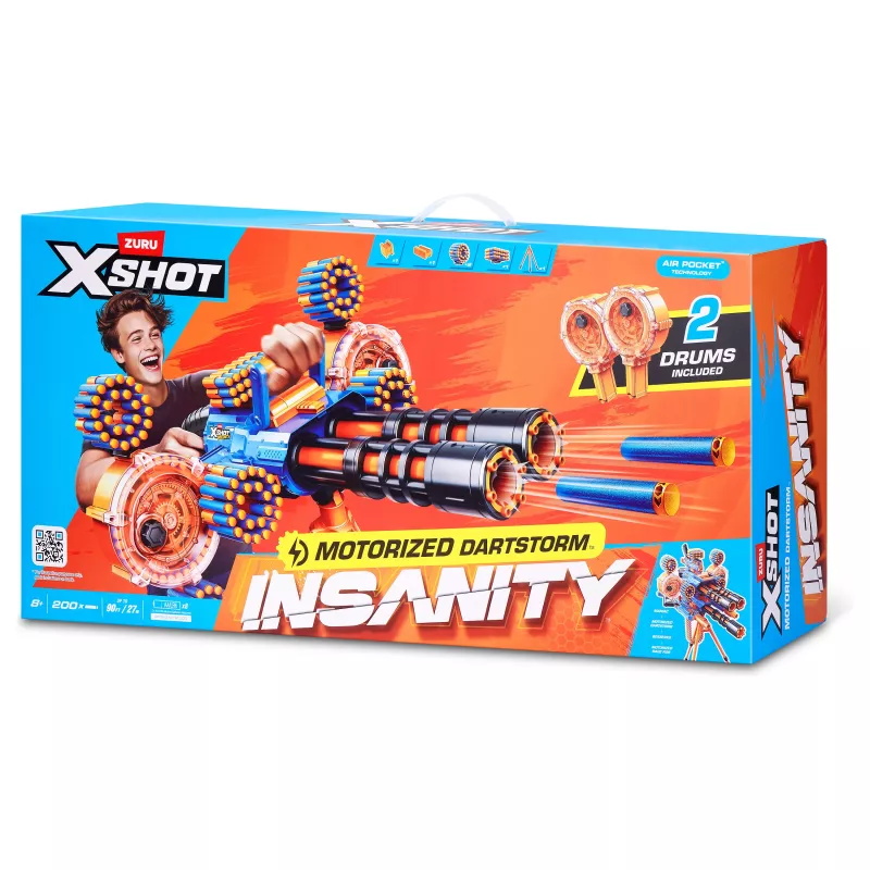 Zuru X-Shot Insanity Series 1 Blaster Dartstorm motorizzato