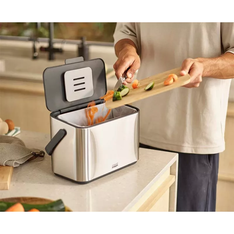 Joseph Joseph Collect Contenitore per rifiuti organici 4L in acciaio inox