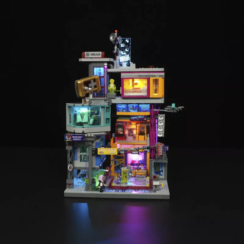 LUMIBRICKS Cyberpunk Neoncity Gamestack Insegna al neon LED
