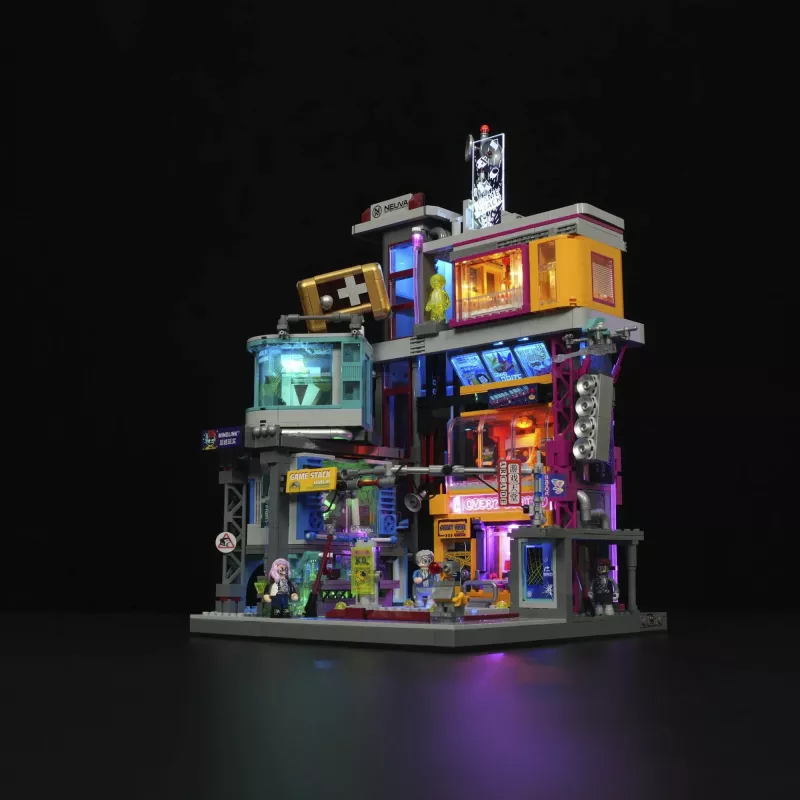 LUMIBRICKS Cyberpunk Neoncity Gamestack Insegna al neon LED