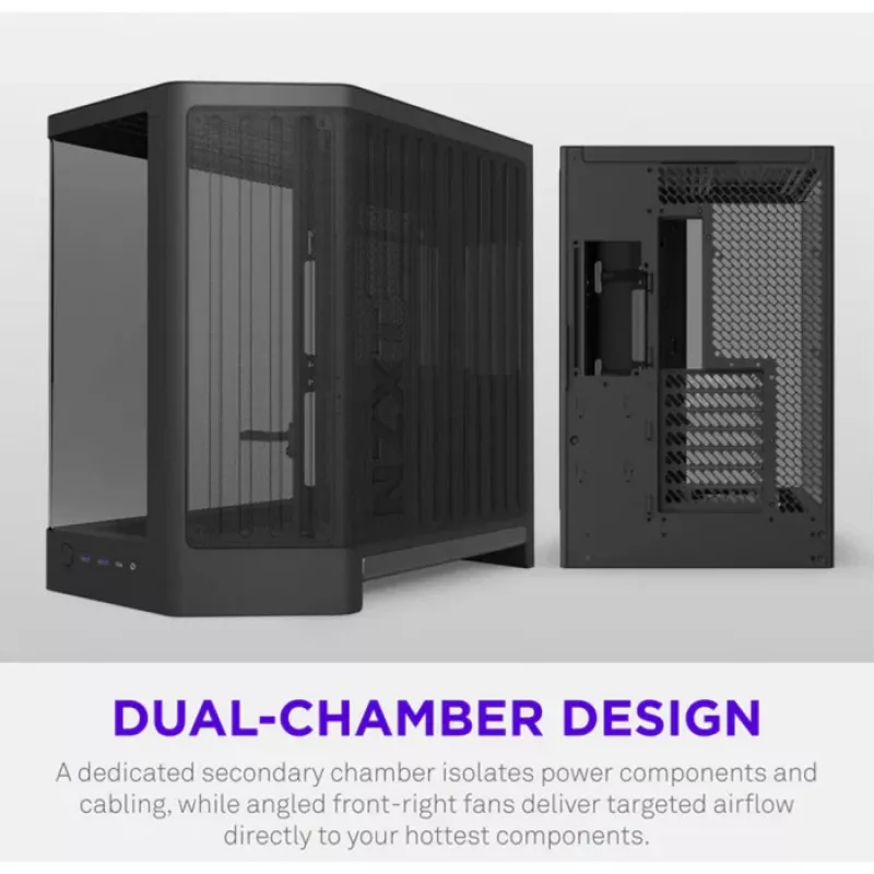 NZXT H6 2026 case gaming mid-tower airflow nero vetro temperato