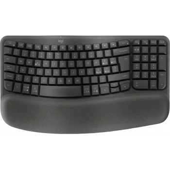 Logitech Ergo Series Wave Keys for Business tastiera ergonomica wireless, layout italiano, grafite
