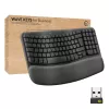 Logitech Ergo Series Wave Keys for Business tastiera ergonomica wireless, layout italiano, grafite