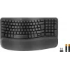 Logitech Ergo Series Wave Keys for Business tastiera ergonomica wireless, layout italiano, grafite