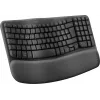 Logitech Ergo Series Wave Keys for Business tastiera ergonomica wireless, layout italiano, grafite