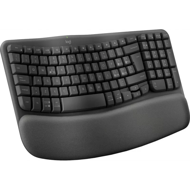 Logitech Ergo Series Wave Keys for Business tastiera ergonomica wireless, layout italiano, grafite