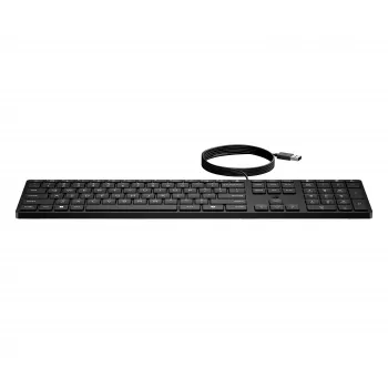 HP Desktop 320K tastiera USB con filo, layout italiano, formato completo, tasti piatti, nero, Smart Buy