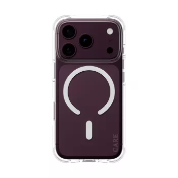 CARE by PanzerGlass Samba cover per iPhone 17/18 Pro trasparente bianco MagSafe