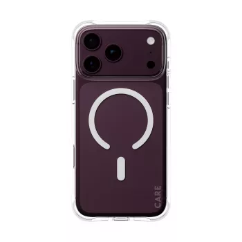 CARE by PanzerGlass Samba cover per iPhone 17/18 Pro Max trasparente bianco MagSafe