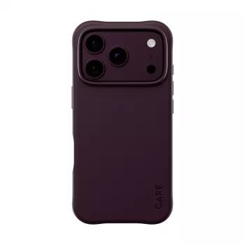CARE by PanzerGlass Samba Case custodia per iPhone 17/18 Pro, Dark Cherry, MagSafe