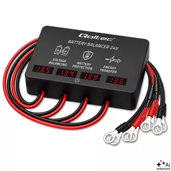 Qoltec 48V battery balancer per 4 batterie 12V | 10A | AGM GEL LiFePO4 | LED