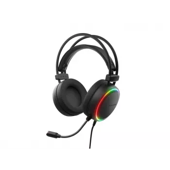 Genesis Neon 614 cuffie gaming USB RGB con microfono, nero